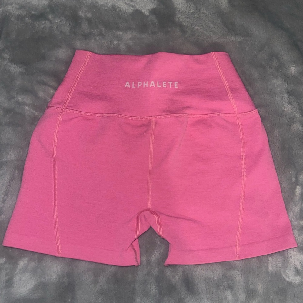 alphalete revival pink shorts